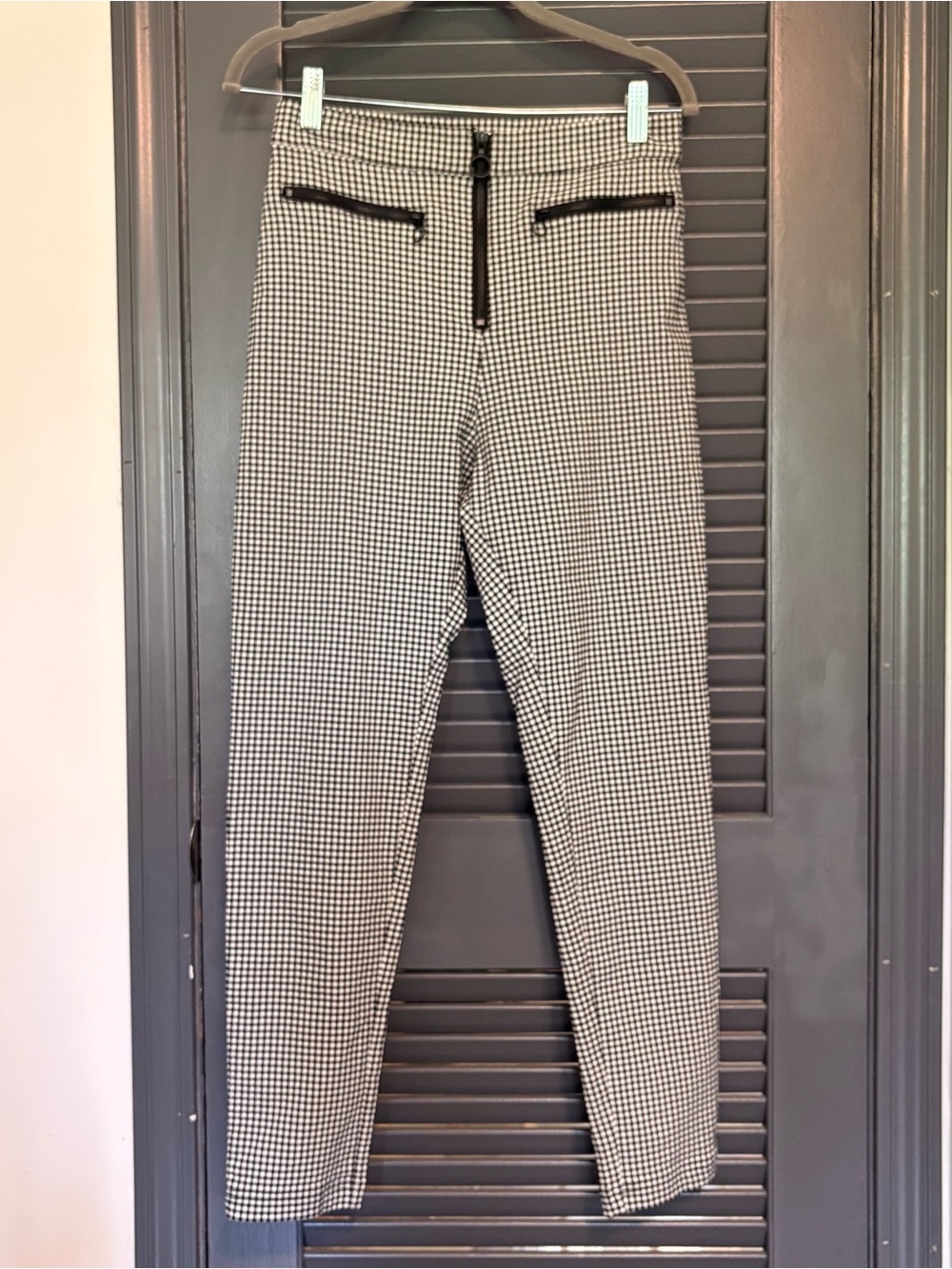 Urban Outfitters high waisted black and white gingham skinny pants